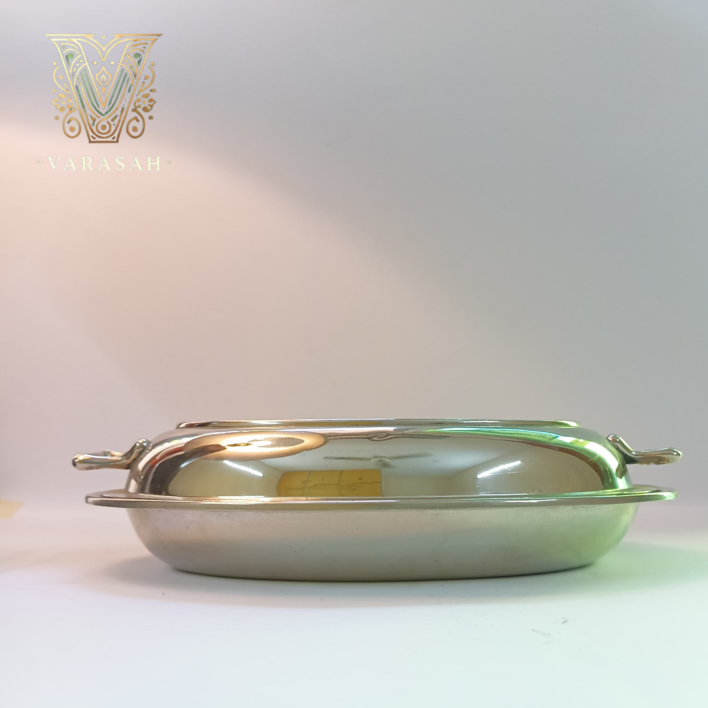 Antique Handcrafted Brass Serving Dish