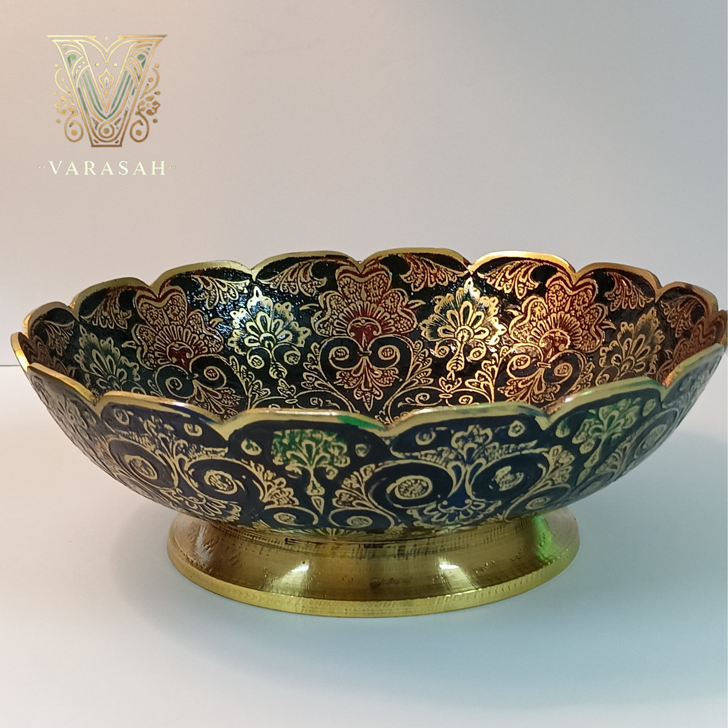 brass bowl painted