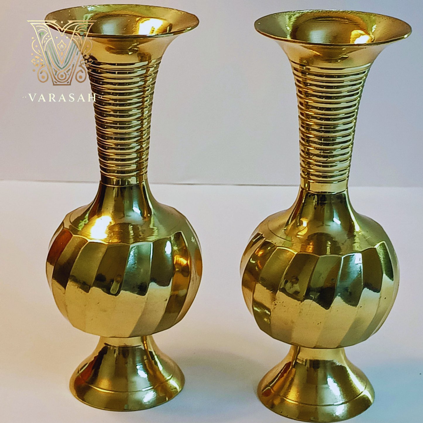 Antique brass vases