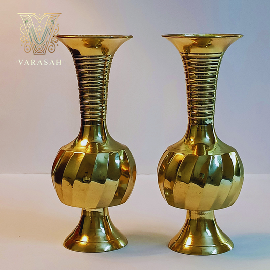 Antique brass vases