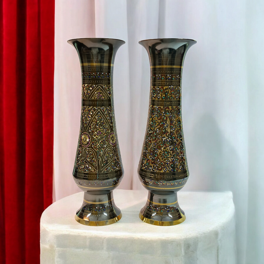 Brass Vase set 13.5 inches