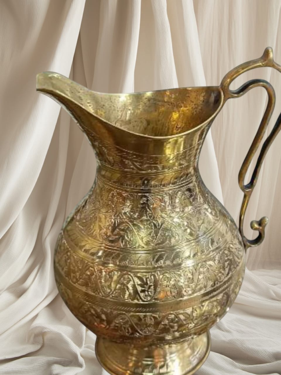 Antique Handmade Brass Jug