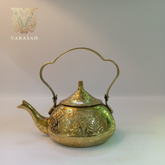 antique brass kettle