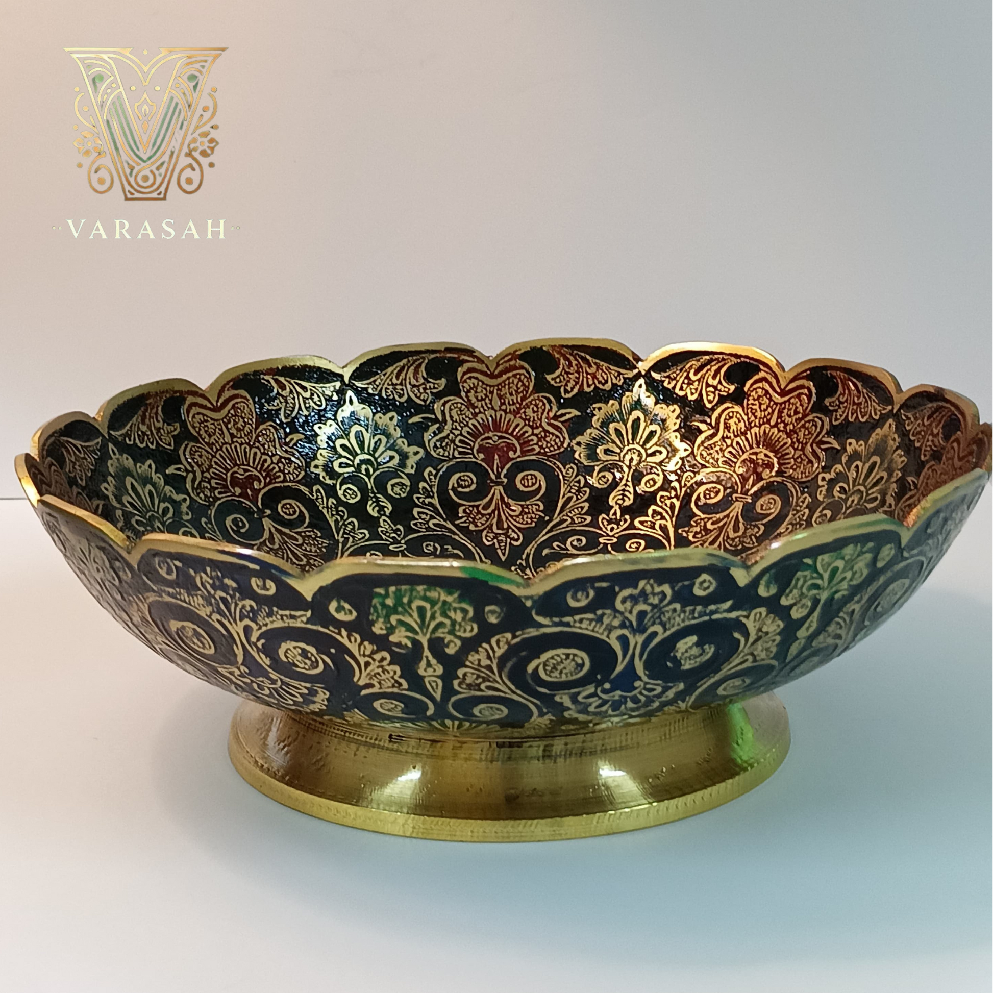 brass bowl painted 