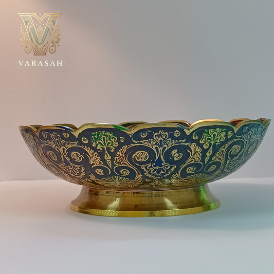 brass bowl painted 