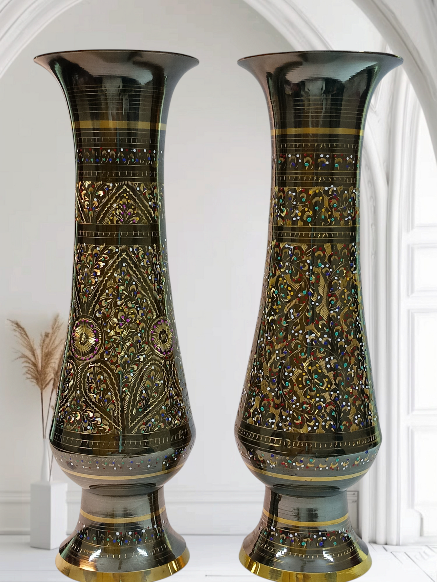 Brass Vase set 13.5 inches
