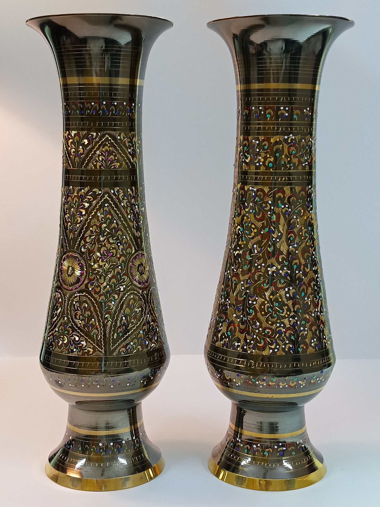 Brass Vase set 13.5 inches