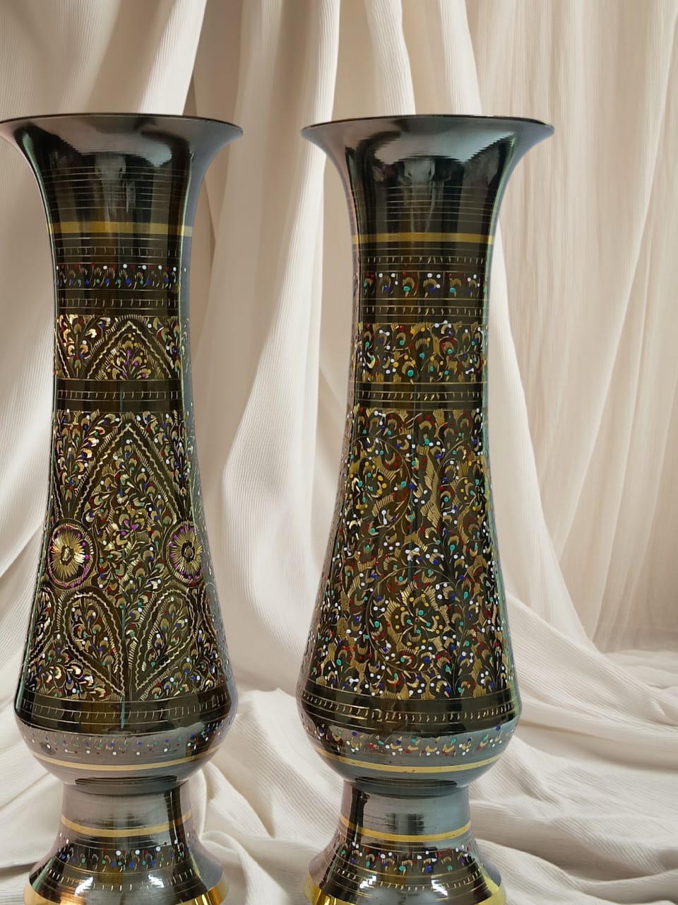 Brass Vase set 13.5 inches
